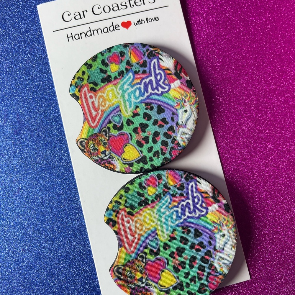 lisa frank car coasters